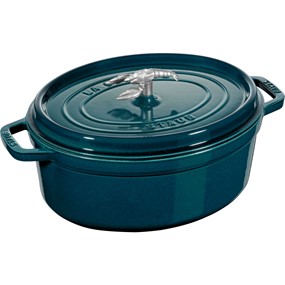 Staub La Cocotte Garnek żeliwny owalny 5.5 ltr, morski