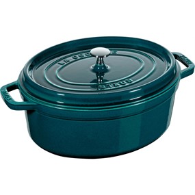 Staub La Cocotte Garnek żeliwny owalny 5.5 ltr, morski