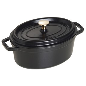 Staub La Cocotte Garnek żeliwny owalny 2.35 ltr, czarny