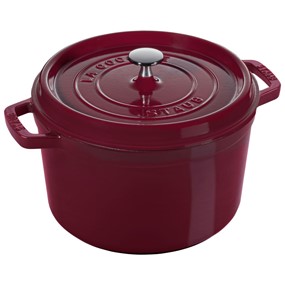 Staub La Cocotte garnek żeliwny okrągły wysoki 4.8 ltr, kasztanowy