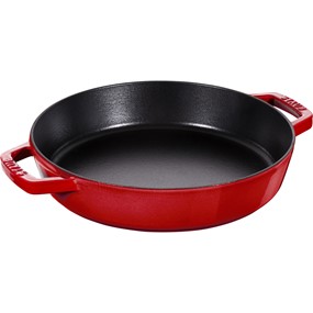 Staub Patelnia żeliwna z dwoma uchwytami 34 cm, czerwony