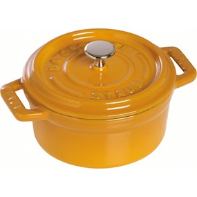 Staub Mini Cocotte Mini garnek żeliwny okrągły 250 ml, musztardowy