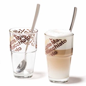 Leonardo Solo Zestaw 2szklanek z łyżeczkami do Latte 