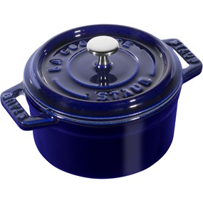 Staub Mini Cocotte Mini garnek żeliwny okrągły 250 ml, niebieski