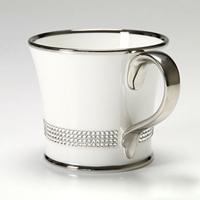 Prouna Kubek do kawy z kryształkami Swarovskiego (platyna)
