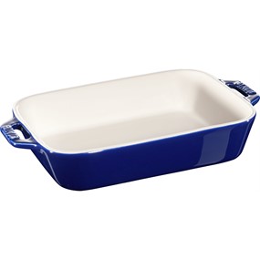 Staub Cooking Prostokątny półmisek ceramiczny 1.1 ltr, niebieski