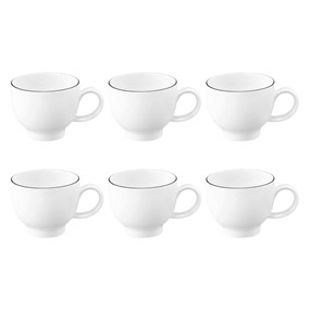 SELTMANN LIDO BLACK LINE Zestaw 6 filiżanek do espresso 90 ml