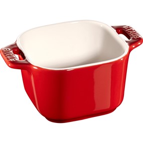 Staub XSMINIS Mini ramekin kwadratowy, 2 szt. 125 ml, czerwony